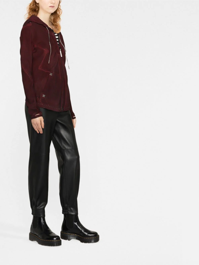 Isaac Sellam Experience Zip-up Hooded Jacket In Red