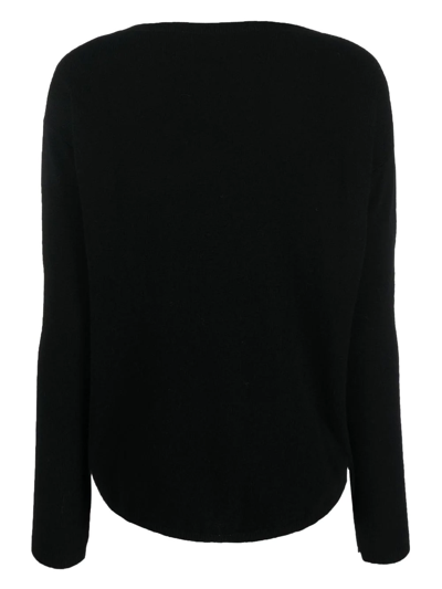 Shop Allude Fine-knit Cashmere Jumper In Black