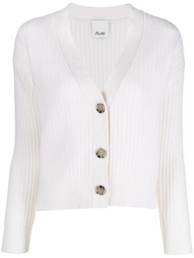 ALLUDE CASHMERE KNIT CARDIGAN 