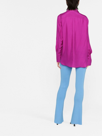 Remain Birger Christensen High-waisted Knitted Trousers In Blue