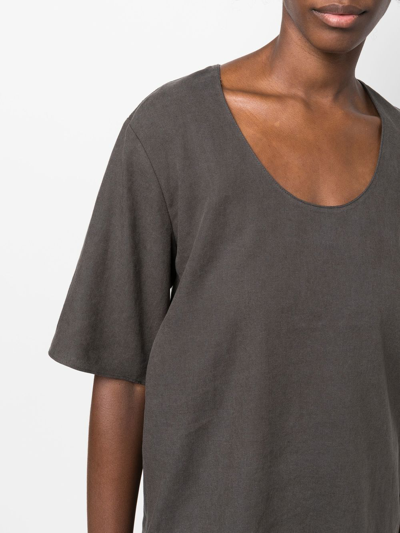 Shop Low Classic Scoop-neck Short-sleeve T-shirt In Grey