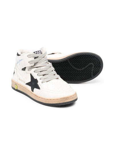 Golden Goose Sky Star High-top Leather Sneakers In White