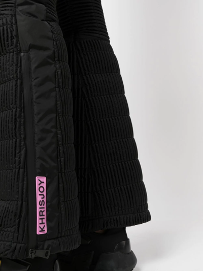 Shop Khrisjoy High-waisted Padded Ski Trousers In Black