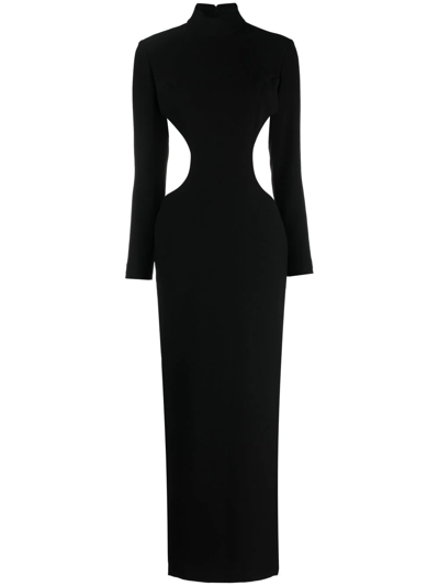 Shop Monot Cut-out Detail Dress In Black