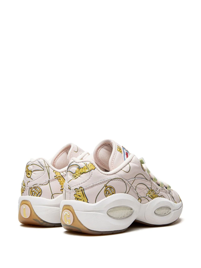 Reebok X Bbc Icecream Question Low Sneakers In White/pink Tint