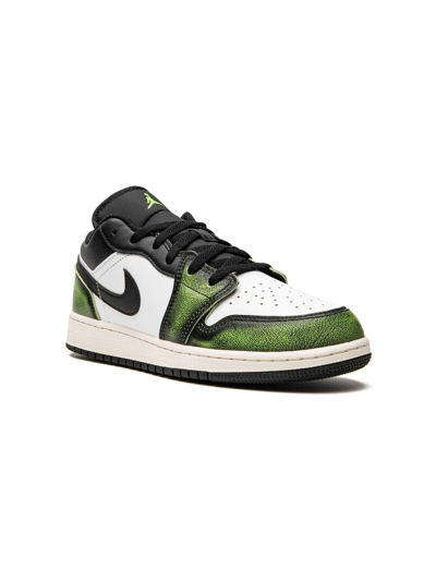 Shop Jordan Air  1 Low "wear Away Electric Green" Sneakers In Black