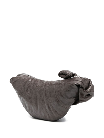 Shop Lemaire Small Croissant Shoulder Bag In Grey