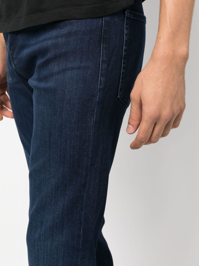 Shop Hugo Boss Logo-patch Skinny-cut Jeans In Blue