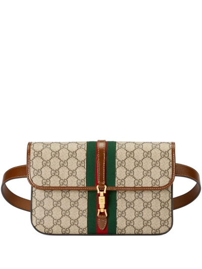 Shop Gucci Jackie 1961 Belt Bag In Brown