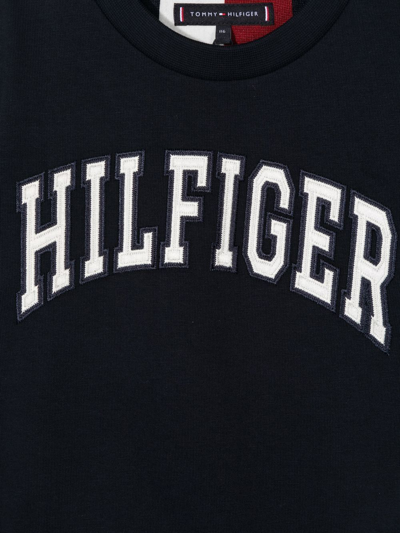 Shop Tommy Hilfiger Junior Logo-patch T-shirt In Blue