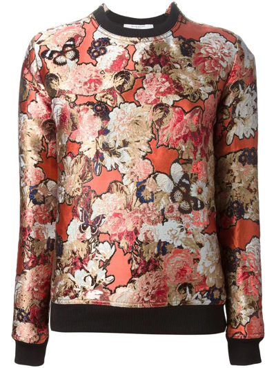 Givenchy Floral Embroidered Sweatshirt In Yellow