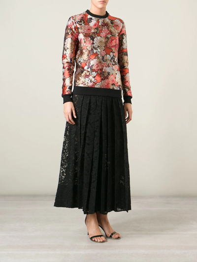Givenchy Floral Embroidered Sweatshirt In Yellow