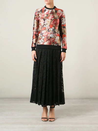 Givenchy Floral Embroidered Sweatshirt In Yellow