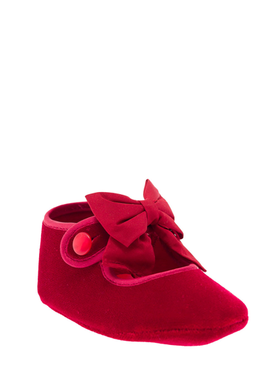 Shop Monnalisa Red Ballerine With Bow Detail  Kids