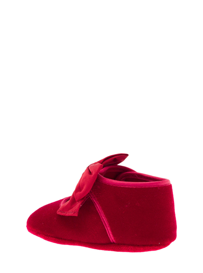 Shop Monnalisa Red Ballerine With Bow Detail  Kids