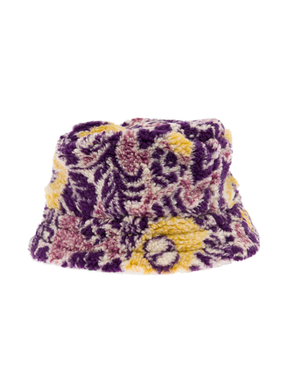 Shop Aries Multicolour Fleece Bucket Hat Man  In Multicolor