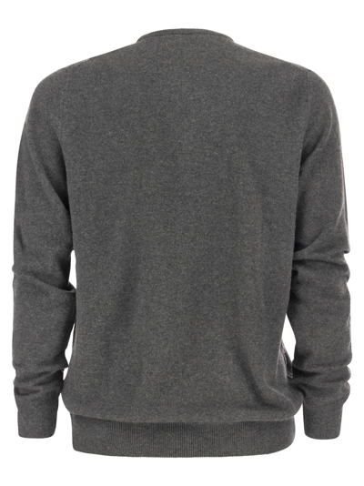Shop Polo Ralph Lauren Crew-neck Wool Sweater In Grey