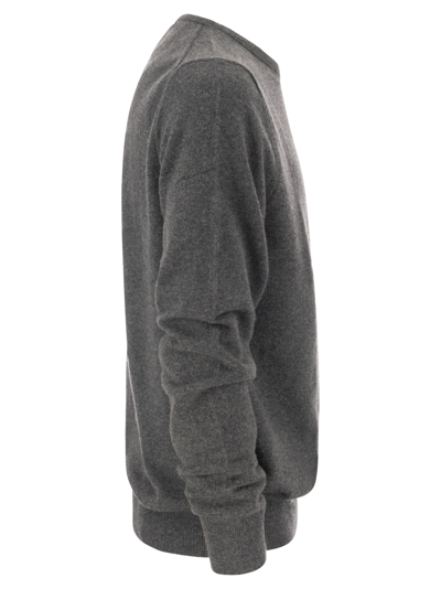 Shop Polo Ralph Lauren Crew-neck Wool Sweater In Grey