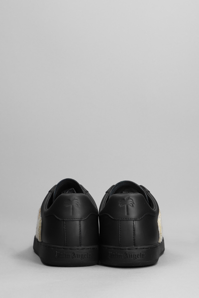 Shop Palm Angels Sneakers In Black Leather