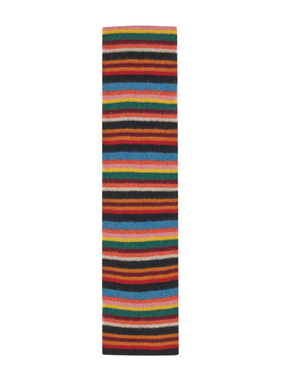Shop Paul Smith Striped Pattern Scarf In Multicolor