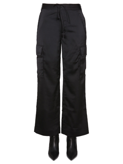 Shop Proenza Schouler White Label Cargo Pants In Nero