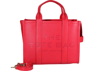Shop Marc Jacobs The Small Tote Bag In True Red