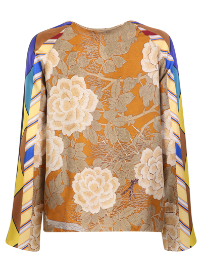 Shop Pierre-louis Mascia Multicolor Silk Blouse In Yellow