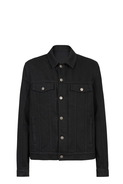 Shop Balmain Cotton Jacket In Black