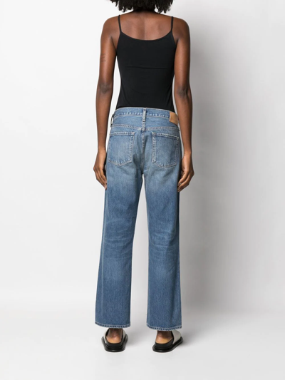 Shop Citizens Of Humanity High-rise Straight-leg Jeans In Blue