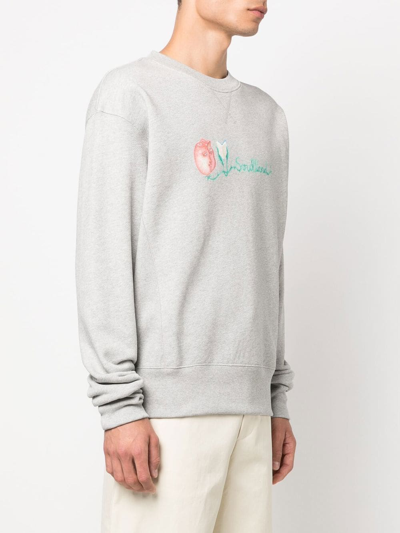 Shop Soulland Logo Crew-neck Sweatshirt In Grey