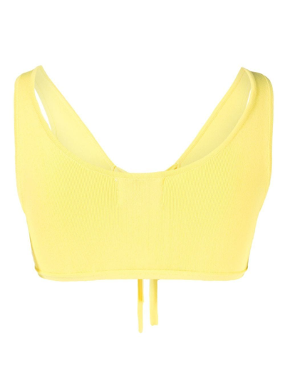 Shop Solid & Striped The Kai Bikini Top In Yellow