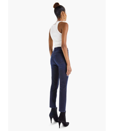 Shop Mother The Mid Rise Dazzler Ankle Jean In Dark Blue