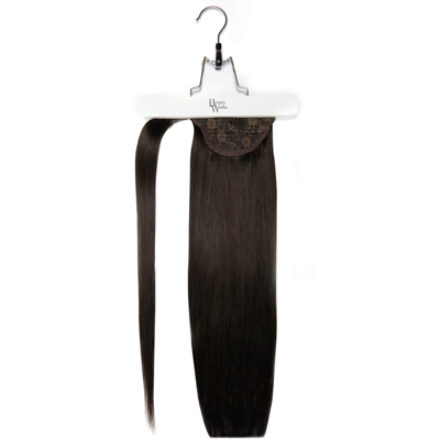 Shop Beauty Works Super Sleek Invisi Pony 18 Inch Extensions (various Colours) - Ebony