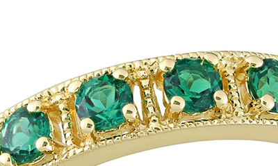Delmar Lab Created Emerald Eternity Ring In Green