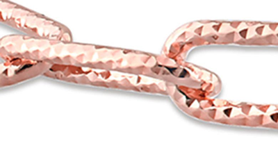 Delmar 18k Rose Gold Plated Sterling Silver Paperclip Chain Bracelet In Rose
