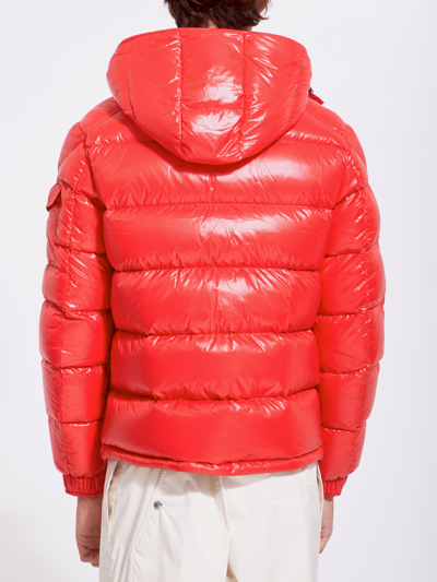 Moncler Maya Jacket Quilted Nylon Down Jacket In Red