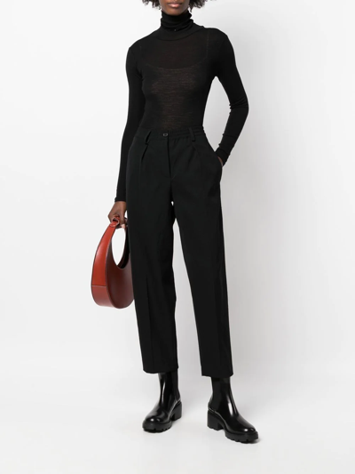 PLEAT-DETAIL TAILORED TROUSERS