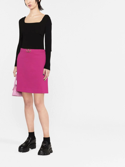 Twinset Logo-detail Mini Skirt In 粉色