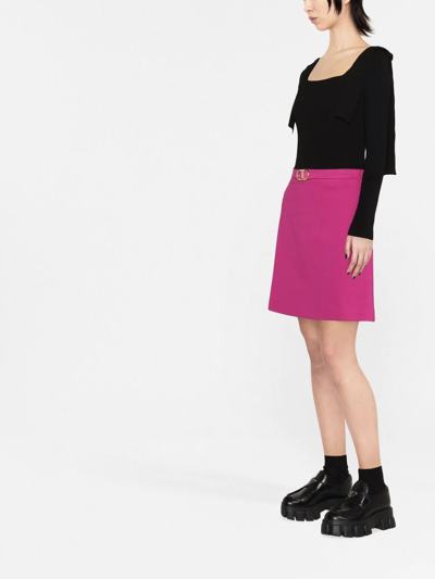 Twinset Logo-detail Mini Skirt In 粉色