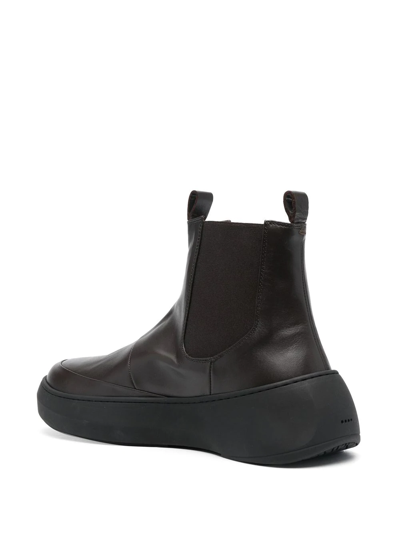Shop Hevo Via Casarano Leather Ankle Boots In Brown