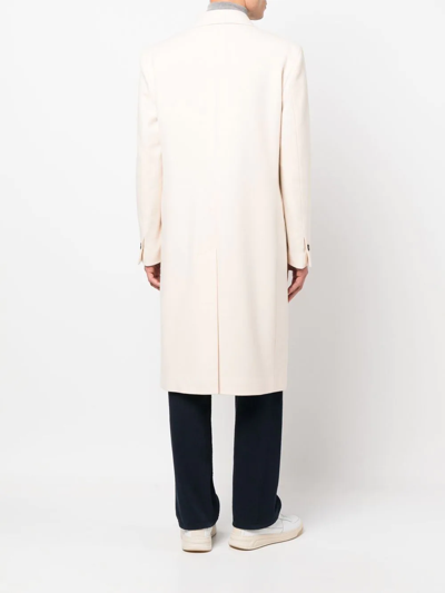 Shop Hevo Mid-length Double-breasted Coat In Neutrals