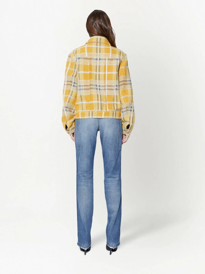 Rta Ivana Check Bomber Jacket In 黄色