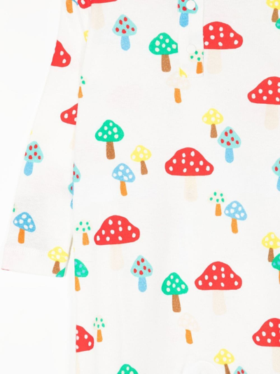 Shop Stella Mccartney Mushroom All-over Print Newborn Set In 白色