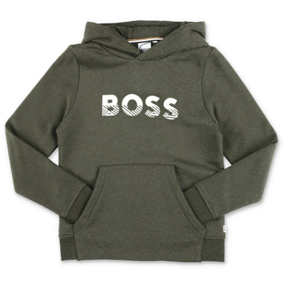 Hugo Boss Green Cotton Hoodie | ModeSens