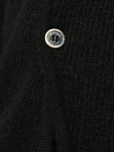 Shop Jacquemus Asymmetric Buttoned Cardigan In Black