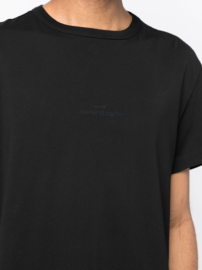 Maison Margiela Crew Neck Short-sleeved T-shirt In Black