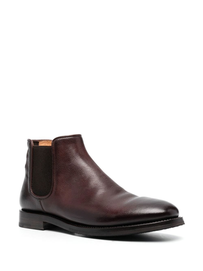 Shop Alberto Fasciani Ankle-length Leather Chelsea Boots In Braun