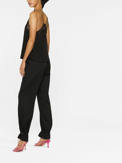 Shop Zadig & Voltaire Christy Lace-trim Silk Camisole In Schwarz