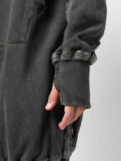 Shop Isaac Sellam Experience Seam-detailing Zip-up Midi Coat In Grau