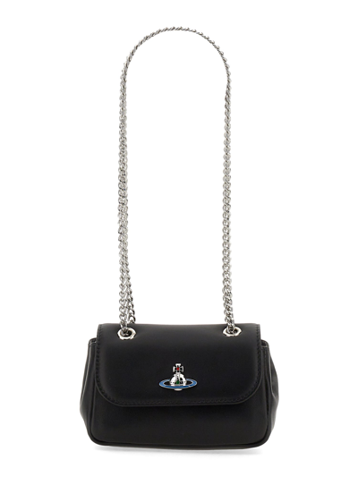 Shop Vivienne Westwood Victoria Small Bag With Chain In Nero